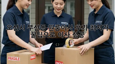 오산시 부산동 원룸이사 후기: 최저가 꿀팁으로 이사 성공! 🥳