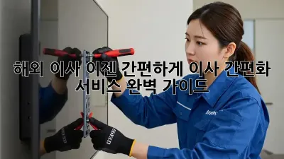 해외 이사, 이젠 간편하게! 이사 간편화 서비스 완벽 가이드