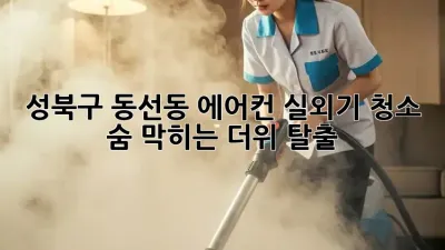 성북구 동선동 에어컨 실외기 청소, 숨 막히는 더위 탈출! 💨
